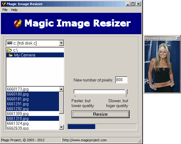 Magic Image Resizer - An easy-to-use tool for batch resizing images